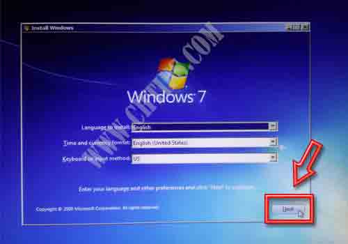 Install Windows 7 in Hindi