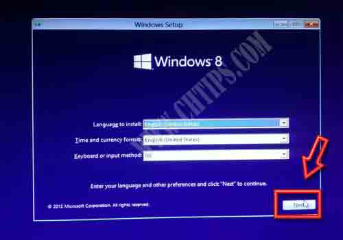 Install Windows 8 Using USB Pen drive