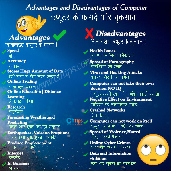 computer advantages and disadvantages essay in hindi