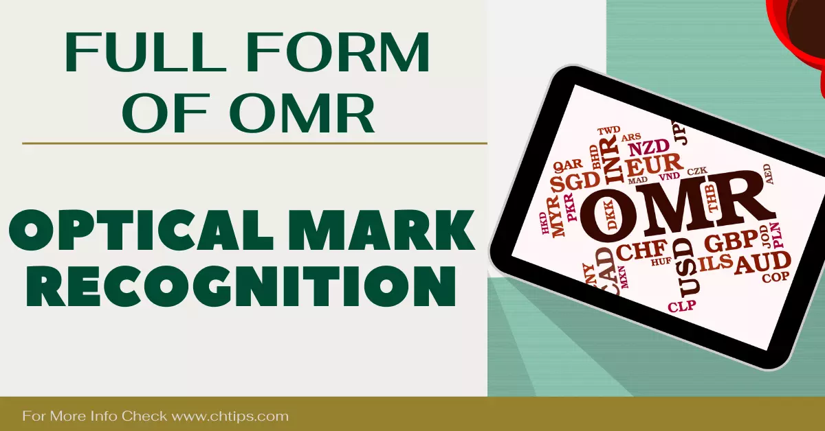 What Is The Full Form Of OMR In Computer OMR Full Form