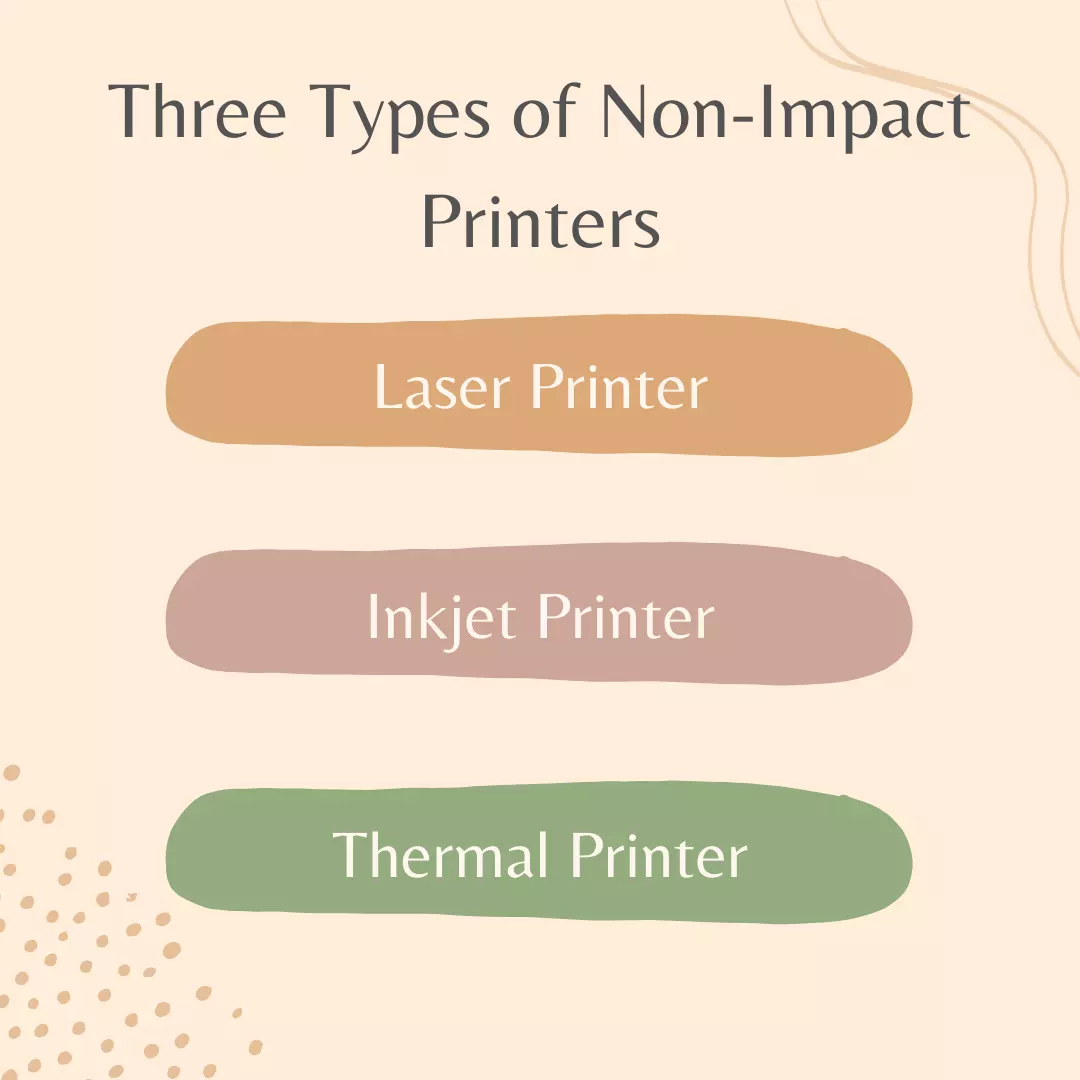 characteristics of NON-Impact Printers