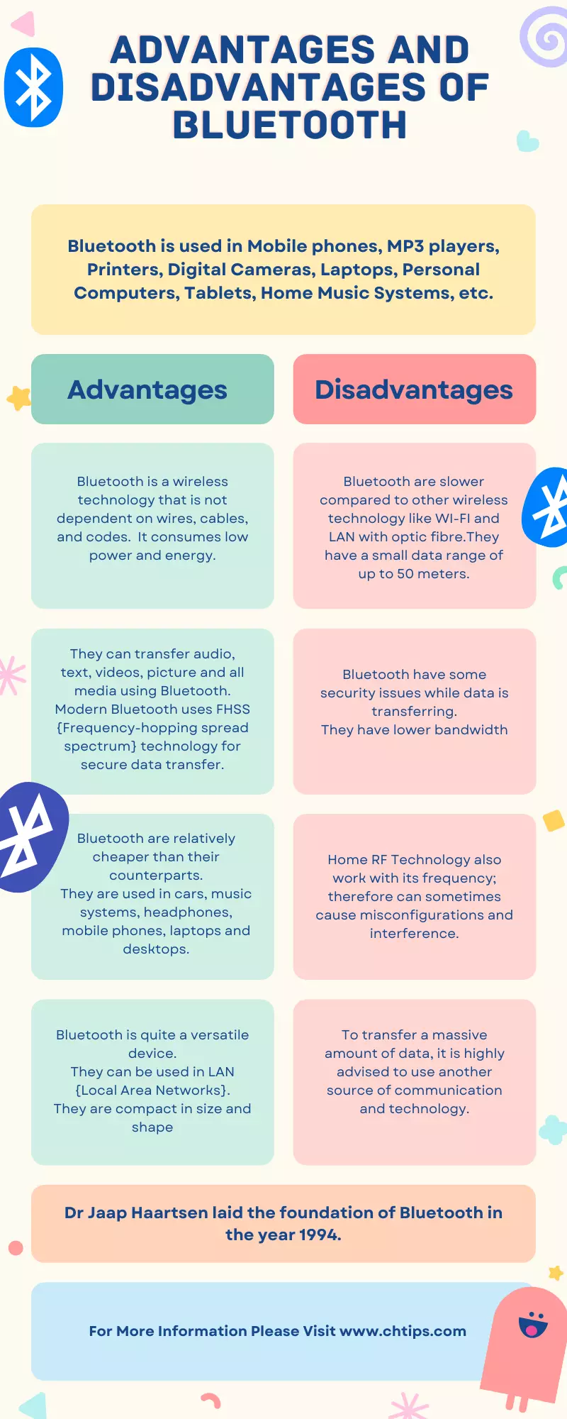 Advantages and Disadvantages of Bluetooth