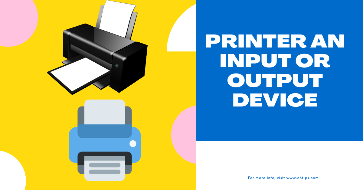Printer an Input or Output Device