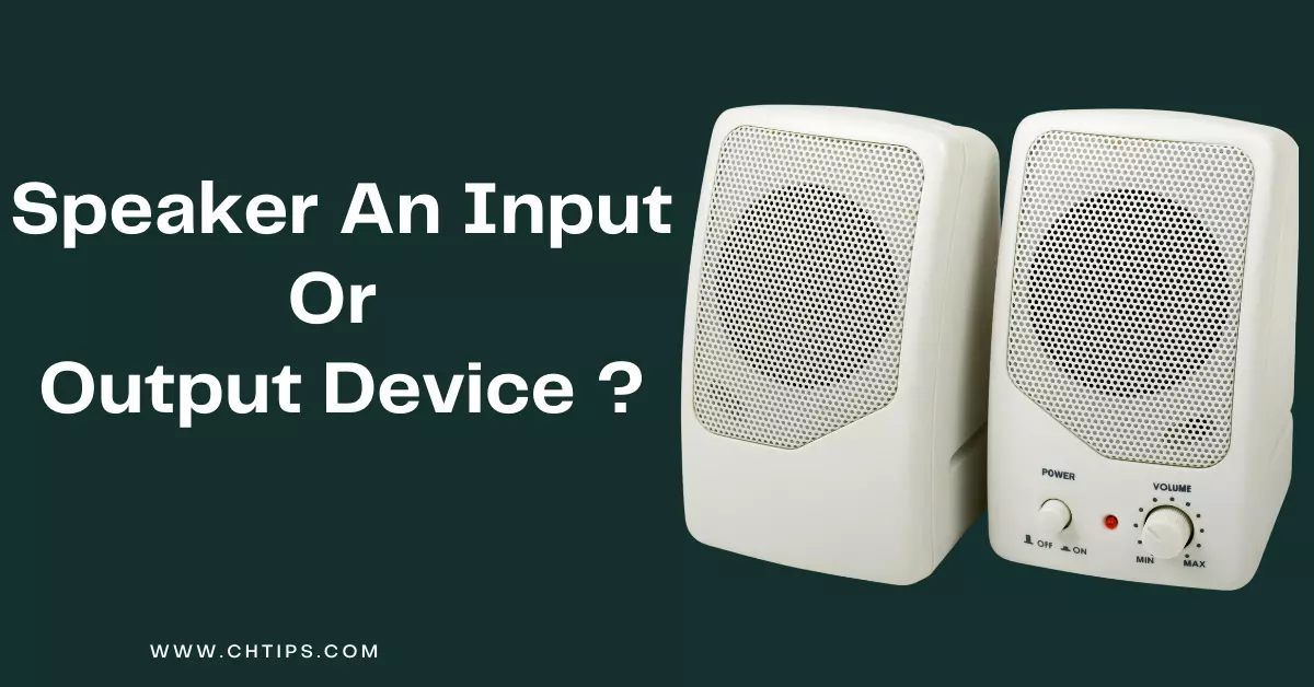 Is A Speaker An Input Or Output Devices in Computer