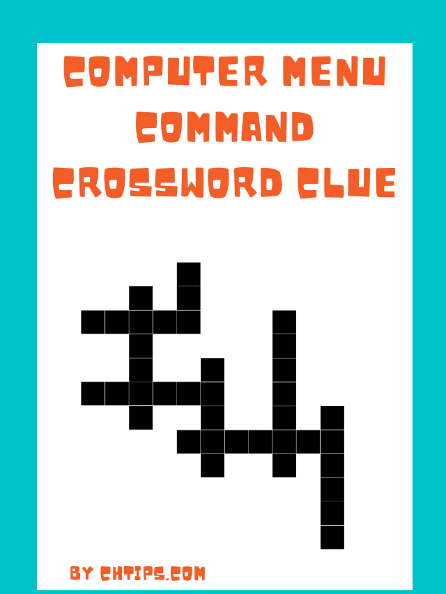 Computer Menu  Command Crossword Clue