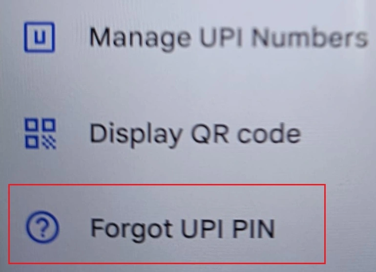 GPay Forgot UPI PIN