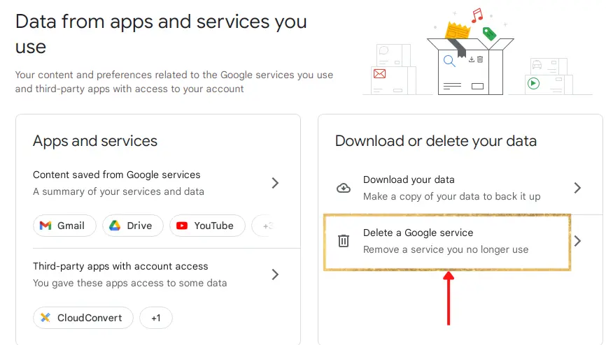 delete google services