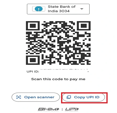 Share Gpay UPI ID