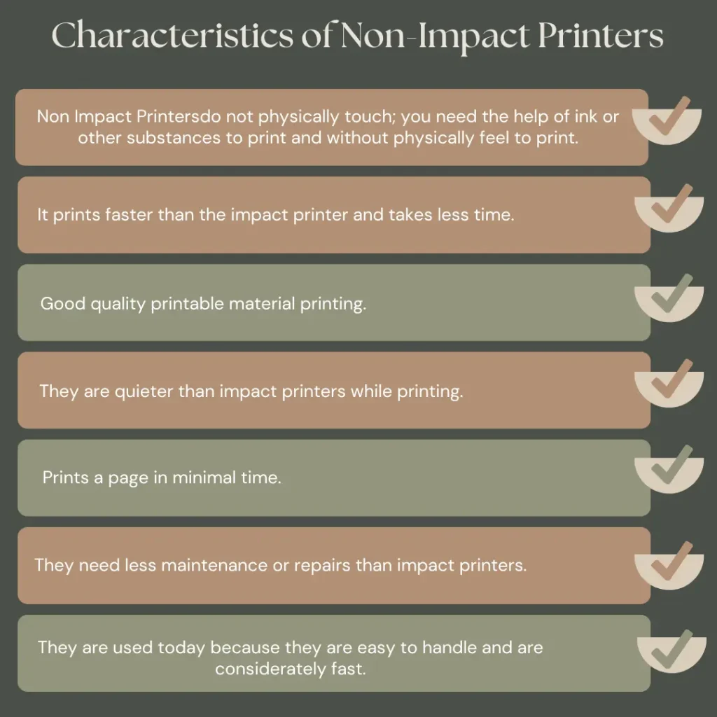 Characteristics of Non-Impact Printers
