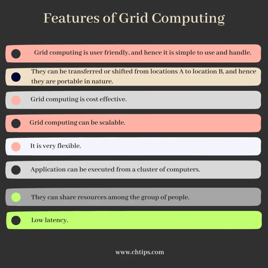 Features of Grid Computing